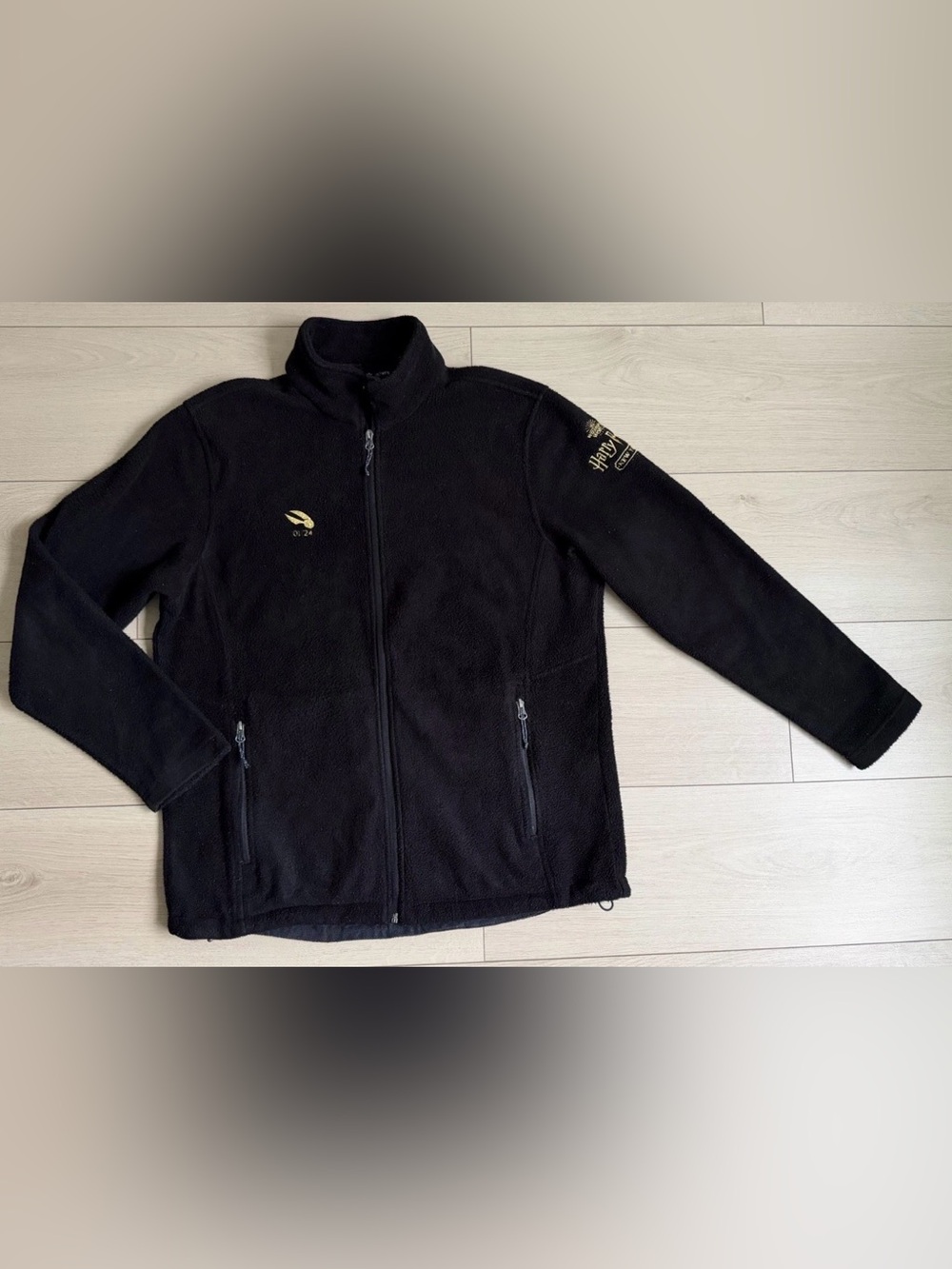 Port Authority Harry Potter Black Fleece Jacket with Gold Logo Unisex